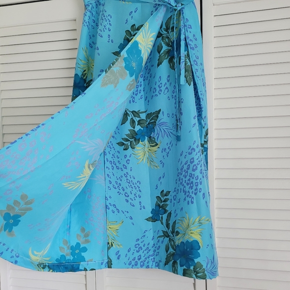 Worthington tropical print wrap skirt size 16 - Picture 2 of 4